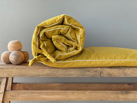 Bettumrandung Nestchen Cord Breitcord Gelb Mustard