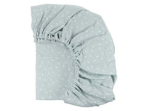 Spannbettlaken Musselin mint Pusteblumen