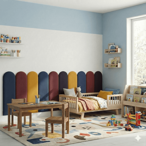 Wandpaneel abgerundet Leinen