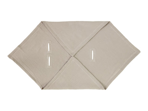 Babydecke für Babyschale Sommer Musselin beige