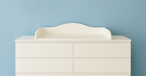 Neu im Sortiment! Wickelaufsatz weiß für 160 cm breite MALM Kommode mit Blende