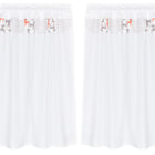 KraftKids Hochbettvorhänge mit kleinen Rehkitzen in Grau und Orange sowie grauen Punkten auf Weiß - ideal für ein gemütliches Kinderzimmer.