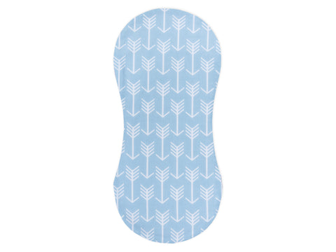 Spucktuch weiße Pfeile auf Blau