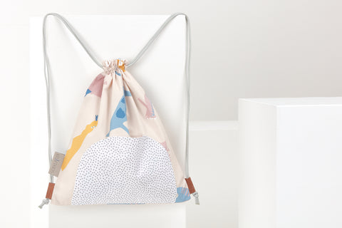 Turnbeutel Zoe´s Dinosaurier auf Beige