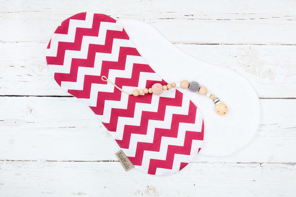Spucktuch Chevron magenta