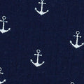 Musselin dunkelblau Anker