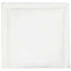 Die KraftKids Wickelauflage Leinen leicht grünes Weiß ist eine rechteckige weiße Wickelauflage mit einem leicht grünlichen Leinen-Touch, gesteppter Polsterung und glatter Mitte - perfekt für jeden Wickelplatz.